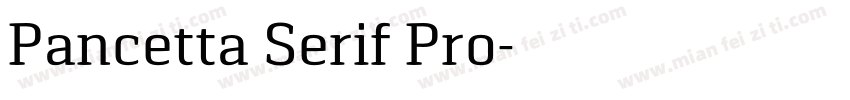 Pancetta Serif Pro字体转换